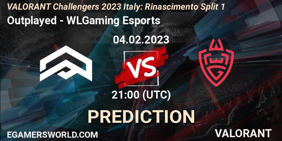 Outplayed vs WLGaming Esports: Betting TIp, Match Prediction. 04.02.23. VALORANT, VALORANT Challengers 2023 Italy: Rinascimento Split 1