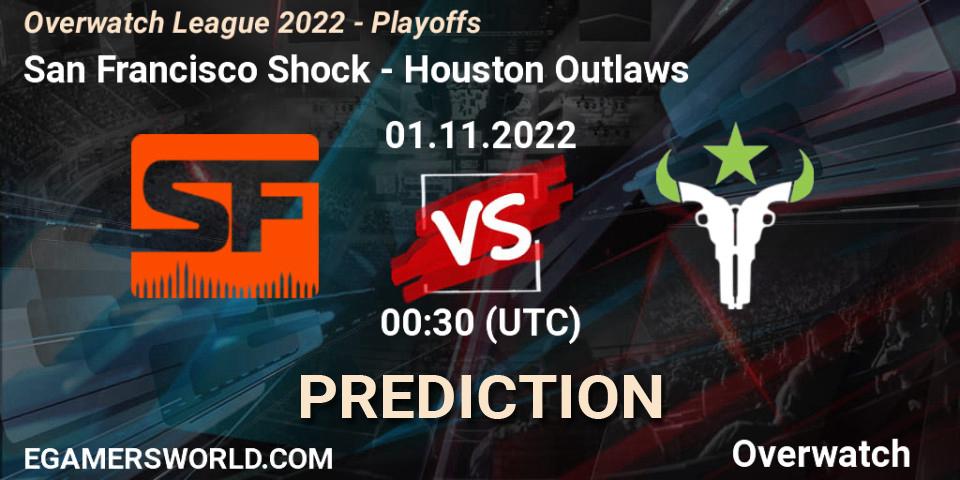 San Francisco Shock vs Houston Outlaws: Betting TIp, Match Prediction. 01.11.22. Overwatch, Overwatch League 2022 - Playoffs