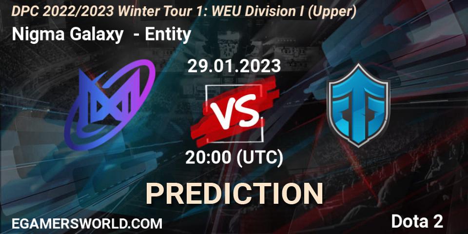 Nigma Galaxy vs Entity: Betting TIp, Match Prediction. 29.01.23. Dota 2, DPC 2022/2023 Winter Tour 1: WEU Division I (Upper)
