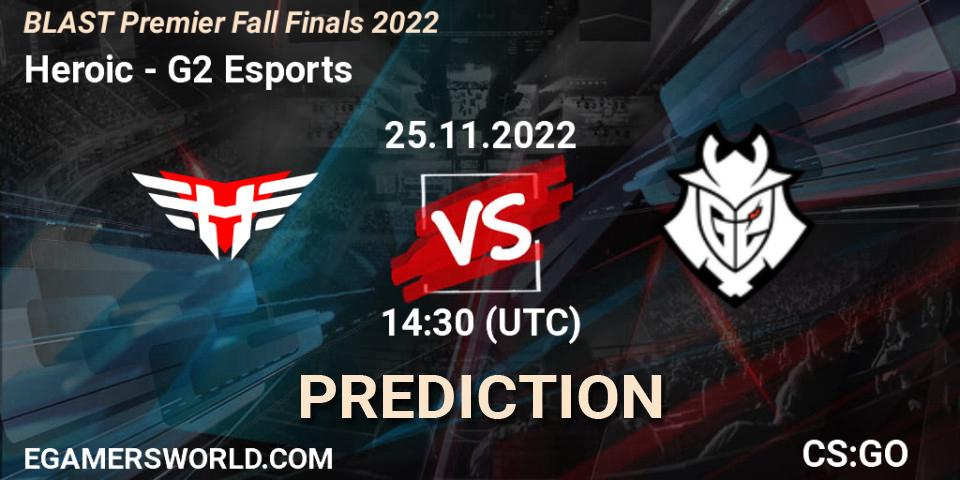 Heroic vs G2 Esports: Betting TIp, Match Prediction. 25.11.22. CS2 (CS:GO), BLAST Premier Fall Finals 2022