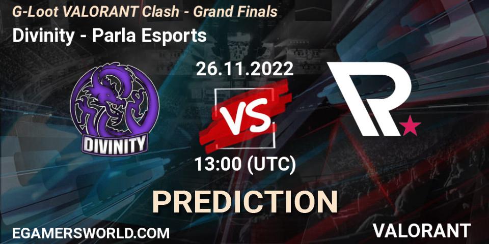 Divinity vs Parla Esports: Betting TIp, Match Prediction. 26.11.22. VALORANT, G-Loot VALORANT Clash - Grand Finals