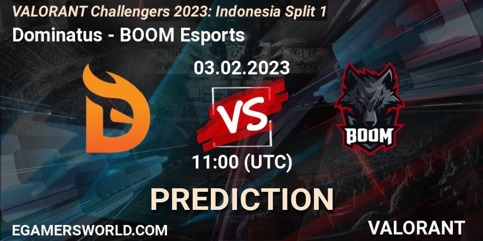 Dominatus vs BOOM Esports: Betting TIp, Match Prediction. 09.02.23. VALORANT, VALORANT Challengers 2023: Indonesia Split 1