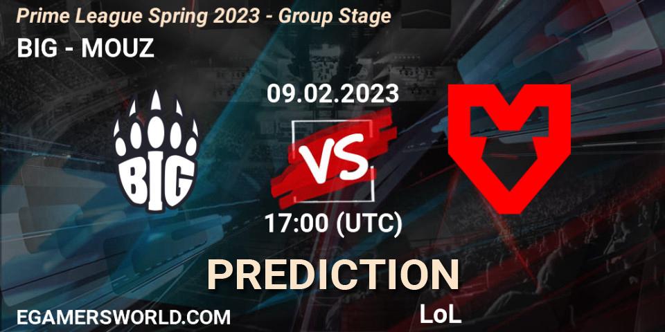 BIG vs MOUZ: Betting TIp, Match Prediction. 09.02.23. LoL, Prime League Spring 2023 - Group Stage