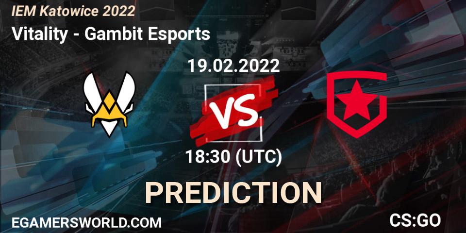 Vitality vs Gambit Esports: Betting TIp, Match Prediction. 19.02.22. CS2 (CS:GO), IEM Katowice 2022