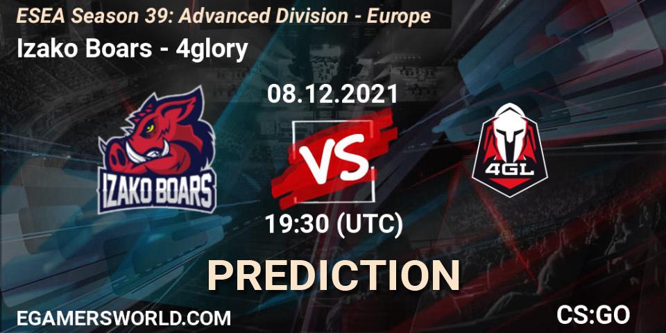 Izako Boars vs 4glory: Betting TIp, Match Prediction. 08.12.21. CS2 (CS:GO), ESEA Season 39: Advanced Division - Europe