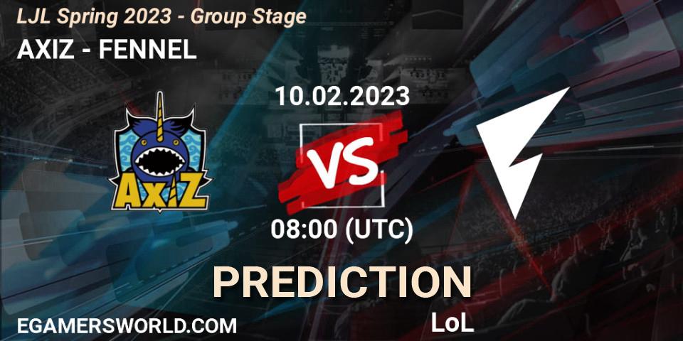 AXIZ vs FENNEL: Betting TIp, Match Prediction. 10.02.23. LoL, LJL Spring 2023 - Group Stage