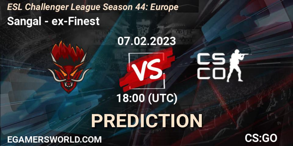 Sangal vs ex-Finest: Betting TIp, Match Prediction. 07.02.23. CS2 (CS:GO), ESL Challenger League Season 44: Europe