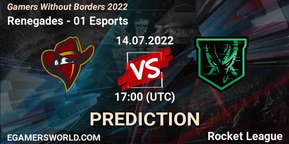 Renegades vs 01 Esports: Betting TIp, Match Prediction. 14.07.22. Rocket League, Gamers Without Borders 2022