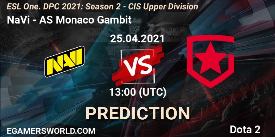 NaVi vs AS Monaco Gambit: Betting TIp, Match Prediction. 25.04.21. Dota 2, ESL One. DPC 2021: Season 2 - CIS Upper Division