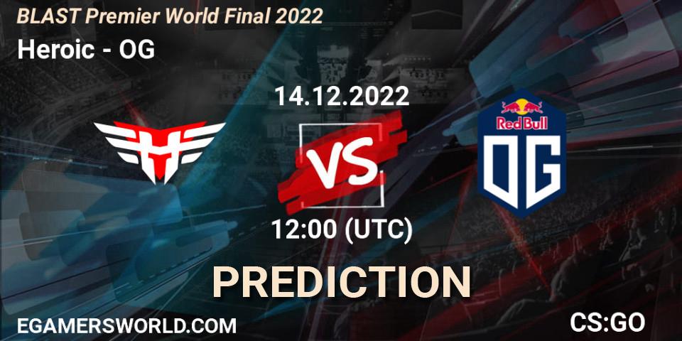 Heroic vs OG: Betting TIp, Match Prediction. 14.12.22. CS2 (CS:GO), BLAST Premier World Final 2022