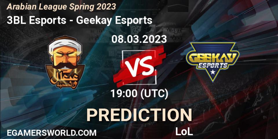 3BL Esports vs Geekay Esports: Betting TIp, Match Prediction. 15.02.23. LoL, Arabian League Spring 2023