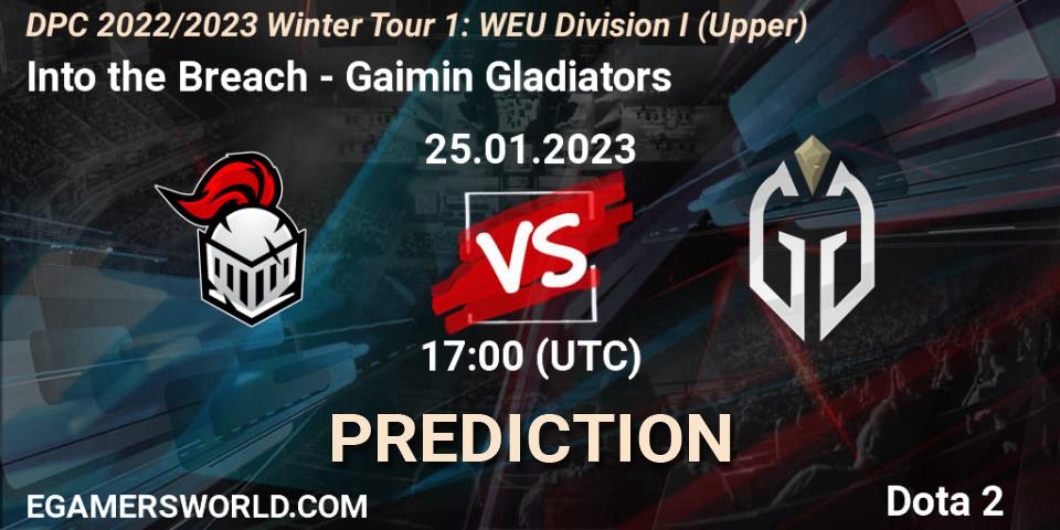 Into the Breach vs Gaimin Gladiators: Betting TIp, Match Prediction. 25.01.23. Dota 2, DPC 2022/2023 Winter Tour 1: WEU Division I (Upper)