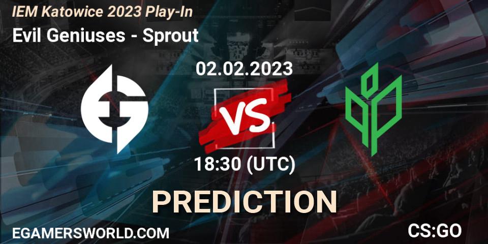 Evil Geniuses vs Sprout: Betting TIp, Match Prediction. 02.02.23. CS2 (CS:GO), IEM Katowice 2023 Play-In