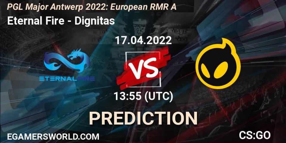 Eternal Fire vs Dignitas: Betting TIp, Match Prediction. 17.04.22. CS2 (CS:GO), PGL Major Antwerp 2022: European RMR A