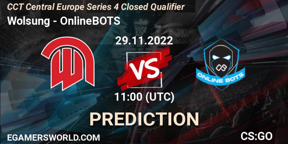 Wolsung vs OnlineBOTS: Betting TIp, Match Prediction. 29.11.22. CS2 (CS:GO), CCT Central Europe Series 4 Closed Qualifier