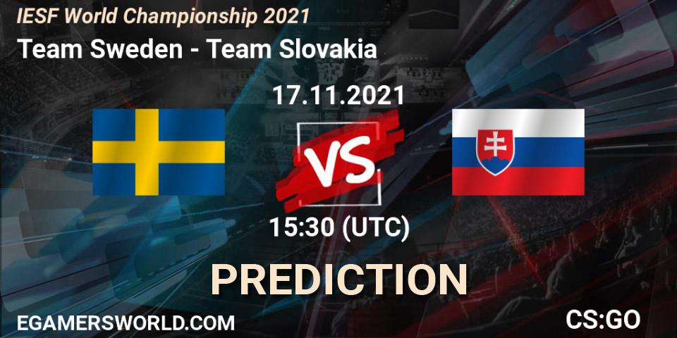 Team Sweden vs Team Slovakia: Betting TIp, Match Prediction. 17.11.21. CS2 (CS:GO), IESF World Championship 2021
