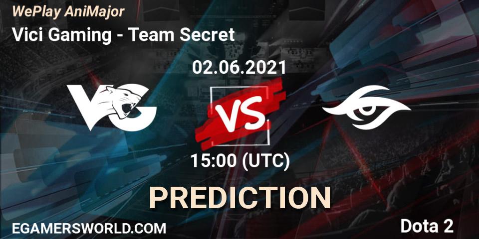 Vici Gaming vs Team Secret: Betting TIp, Match Prediction. 02.06.21. Dota 2, WePlay AniMajor 2021