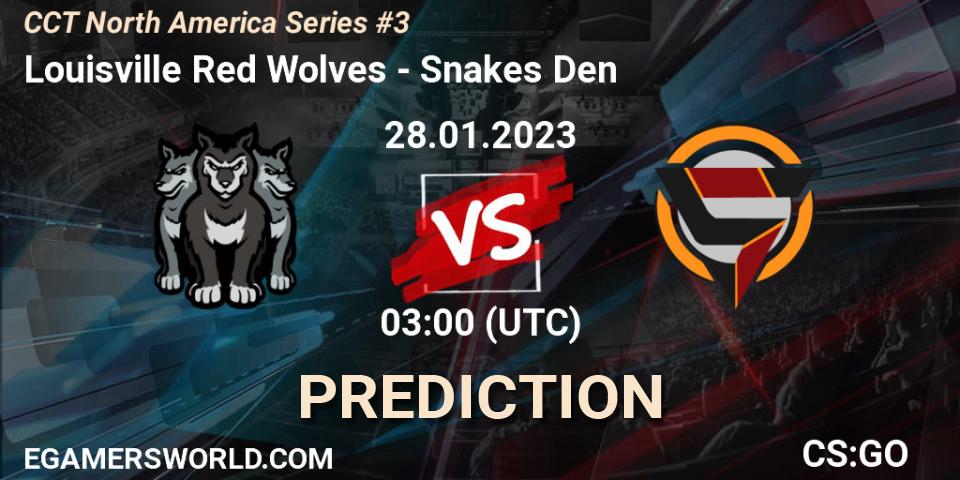 Louisville Red Wolves vs Snakes Den: Betting TIp, Match Prediction. 29.01.23. CS2 (CS:GO), CCT North America Series #3