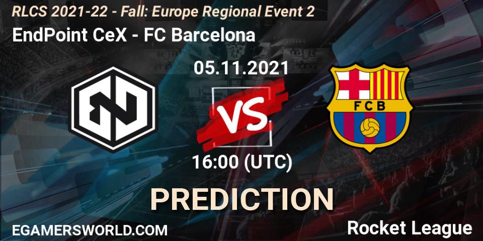 EndPoint CeX vs FC Barcelona: Betting TIp, Match Prediction. 05.11.21. Rocket League, RLCS 2021-22 - Fall: Europe Regional Event 2