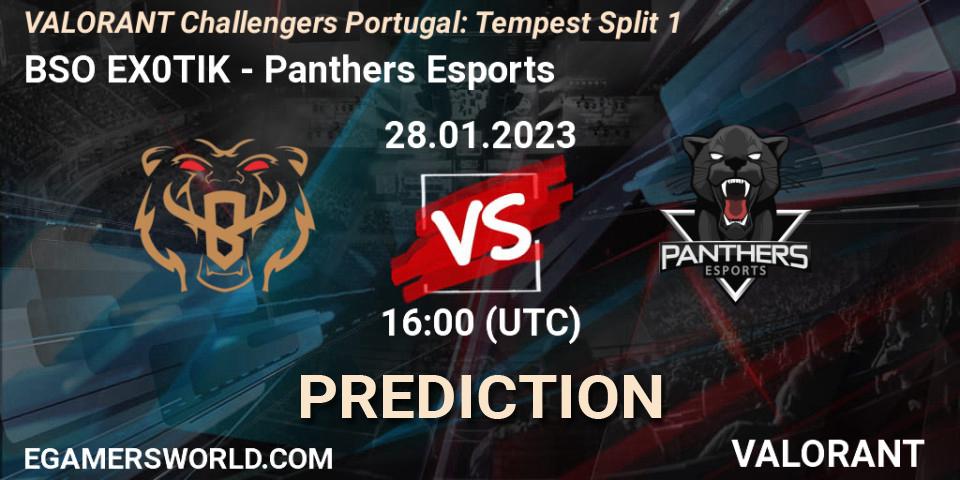 BSO EX0TIK vs Panthers Esports: Betting TIp, Match Prediction. 28.01.23. VALORANT, VALORANT Challengers 2023 Portugal: Tempest Split 1