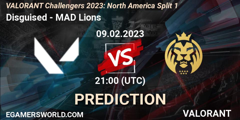 Disguised vs MAD Lions: Betting TIp, Match Prediction. 09.02.23. VALORANT, VALORANT Challengers 2023: North America Split 1
