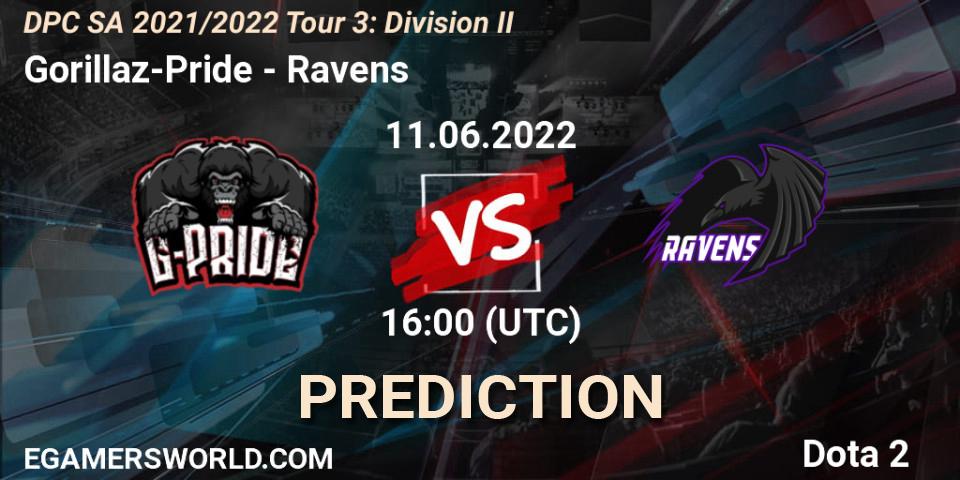 Gorillaz-Pride vs Ravens: Betting TIp, Match Prediction. 11.06.22. Dota 2, DPC SA 2021/2022 Tour 3: Division II