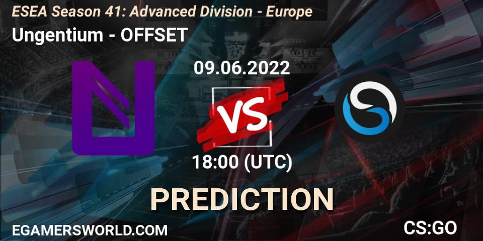Ungentium vs OFFSET: Betting TIp, Match Prediction. 09.06.22. CS2 (CS:GO), ESEA Season 41: Advanced Division - Europe
