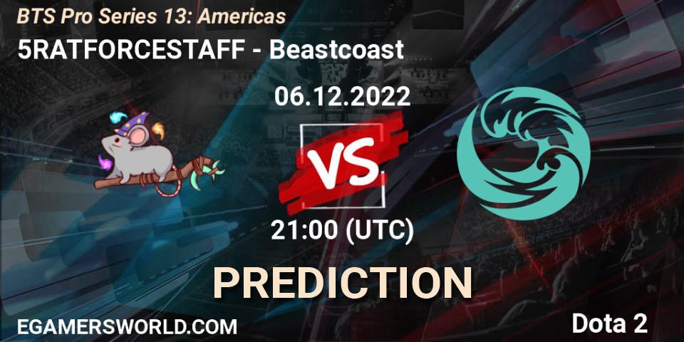 5RATFORCESTAFF vs Beastcoast: Betting TIp, Match Prediction. 06.12.22. Dota 2, BTS Pro Series 13: Americas
