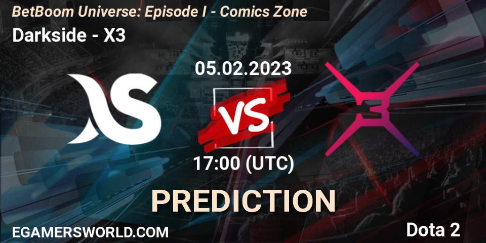Darkside vs X3: Betting TIp, Match Prediction. 05.02.23. Dota 2, BetBoom Universe: Episode I - Comics Zone