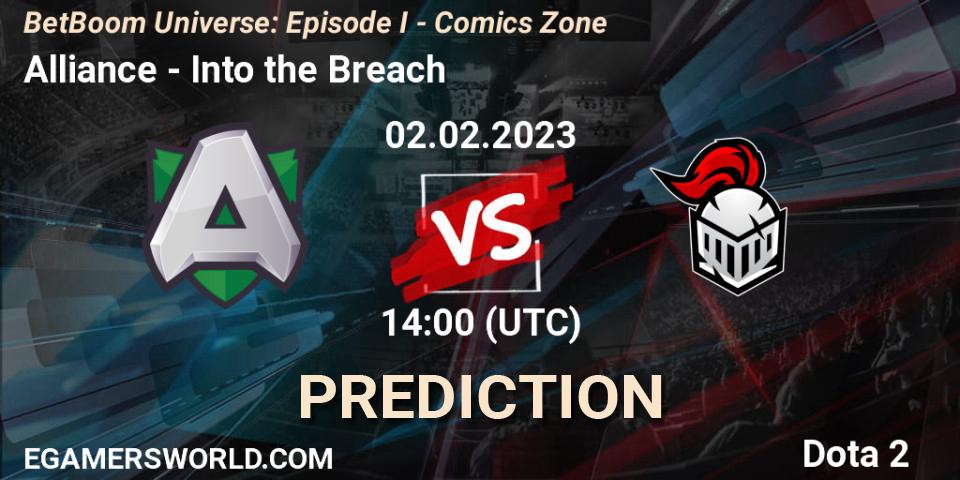 Alliance vs Into the Breach: Betting TIp, Match Prediction. 02.02.23. Dota 2, BetBoom Universe: Episode I - Comics Zone