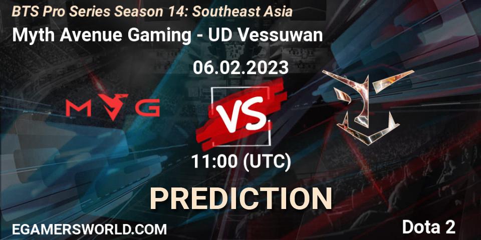 Myth Avenue Gaming vs UD Vessuwan: Betting TIp, Match Prediction. 06.02.23. Dota 2, BTS Pro Series Season 14: Southeast Asia