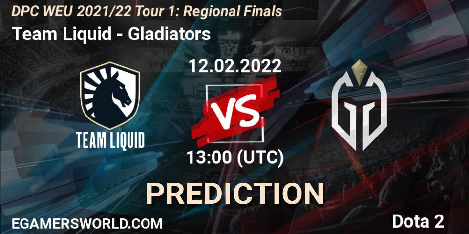 Team Liquid vs Gladiators: Betting TIp, Match Prediction. 12.02.22. Dota 2, DPC WEU 2021/22 Tour 1: Regional Finals