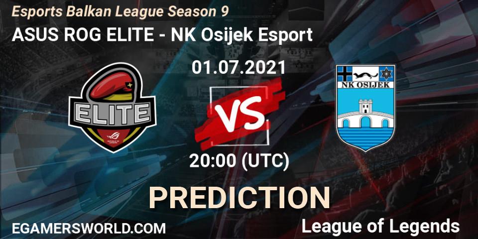 ASUS ROG ELITE vs NK Osijek Esport: Betting TIp, Match Prediction. 01.07.21. LoL, Esports Balkan League Season 9