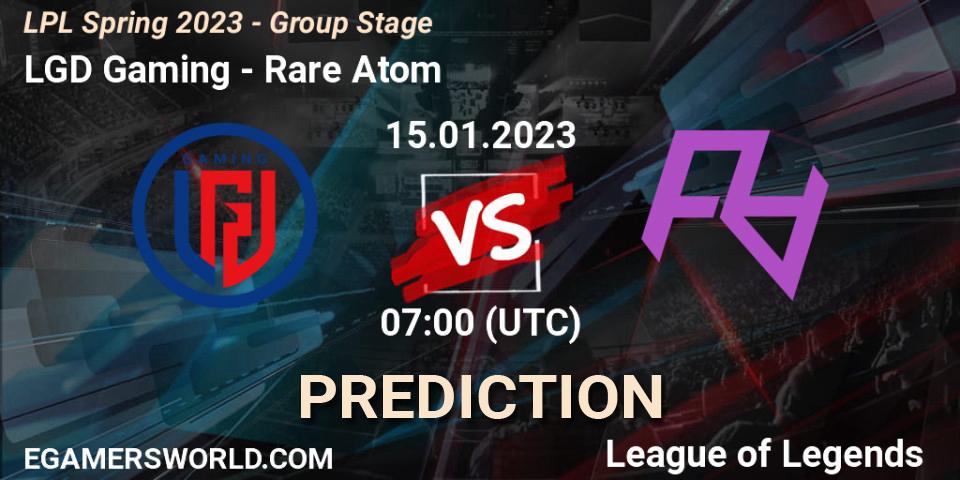 LGD Gaming vs Rare Atom: Betting TIp, Match Prediction. 15.01.23. LoL, LPL Spring 2023 - Group Stage