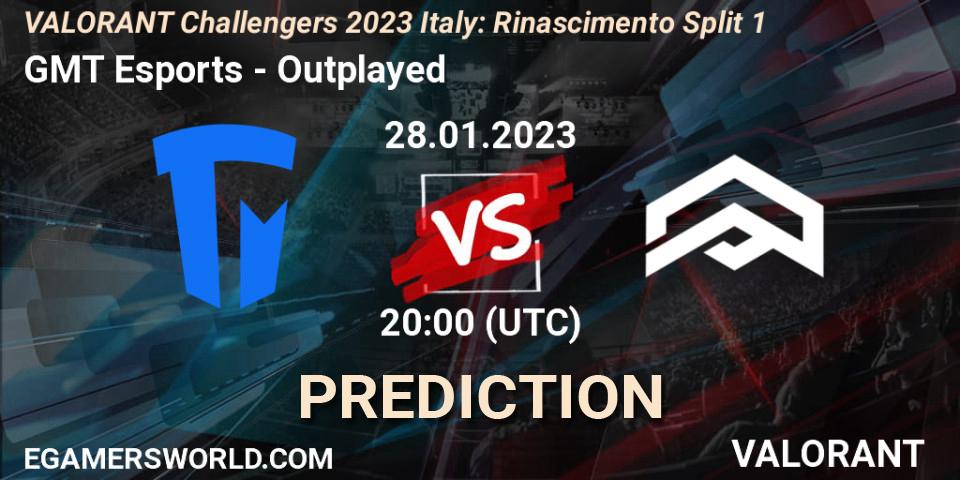GMT Esports vs Outplayed: Betting TIp, Match Prediction. 28.01.23. VALORANT, VALORANT Challengers 2023 Italy: Rinascimento Split 1