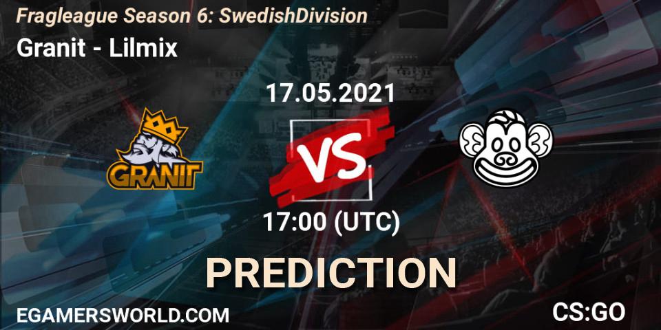 Granit vs Lilmix: Betting TIp, Match Prediction. 17.05.21. CS2 (CS:GO), Fragleague Season 6: Swedish Division