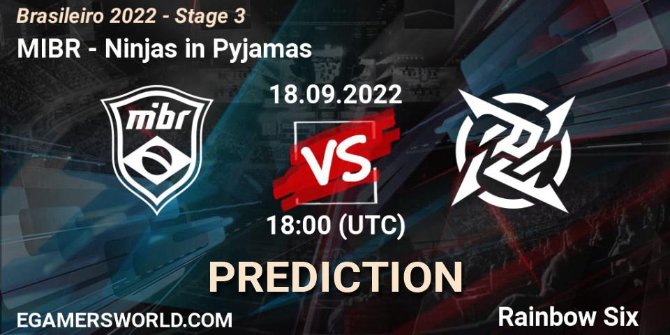 MIBR vs Ninjas in Pyjamas: Betting TIp, Match Prediction. 18.09.22. Rainbow Six, Brasileirão 2022 - Stage 3