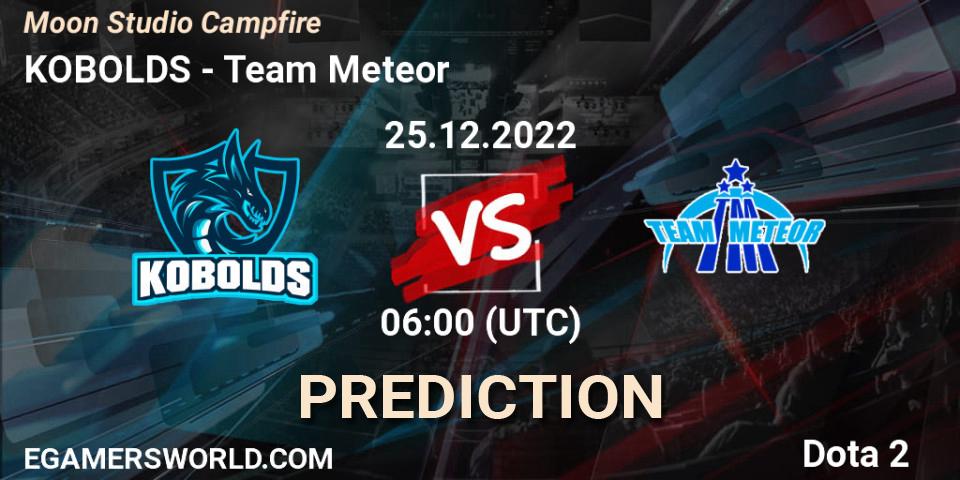 KOBOLDS vs Team Meteor: Betting TIp, Match Prediction. 25.12.22. Dota 2, Moon Studio Campfire