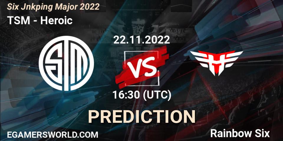 TSM vs Heroic: Betting TIp, Match Prediction. 22.11.22. Rainbow Six, Six Jönköping Major 2022