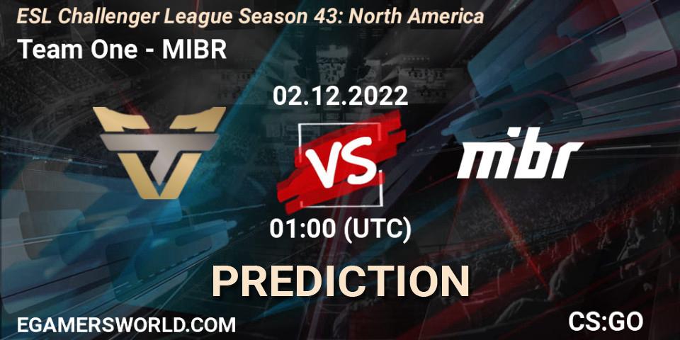 Team One vs MIBR: Betting TIp, Match Prediction. 02.12.22. CS2 (CS:GO), ESL Challenger League Season 43: North America