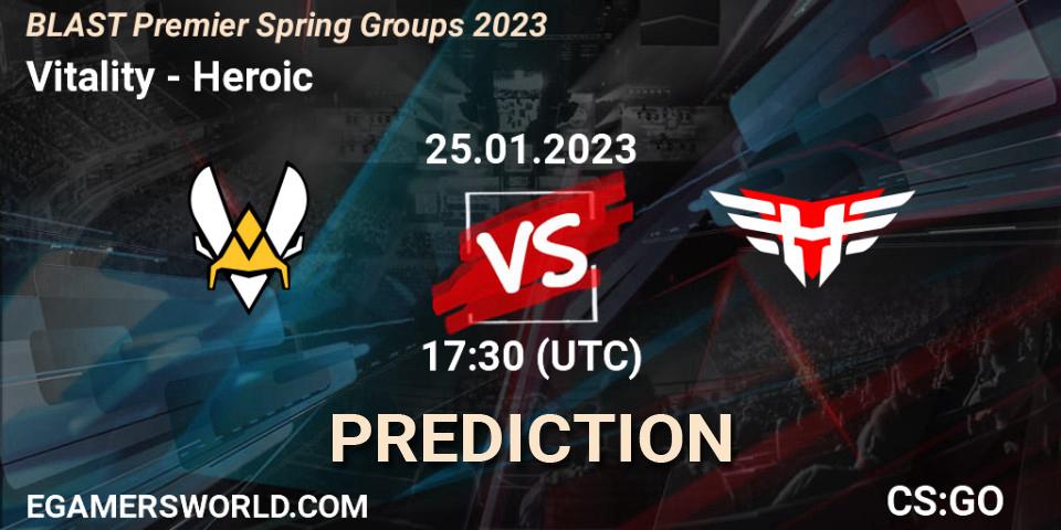 Vitality vs Heroic: Betting TIp, Match Prediction. 25.01.23. CS2 (CS:GO), BLAST Premier Spring Groups 2023