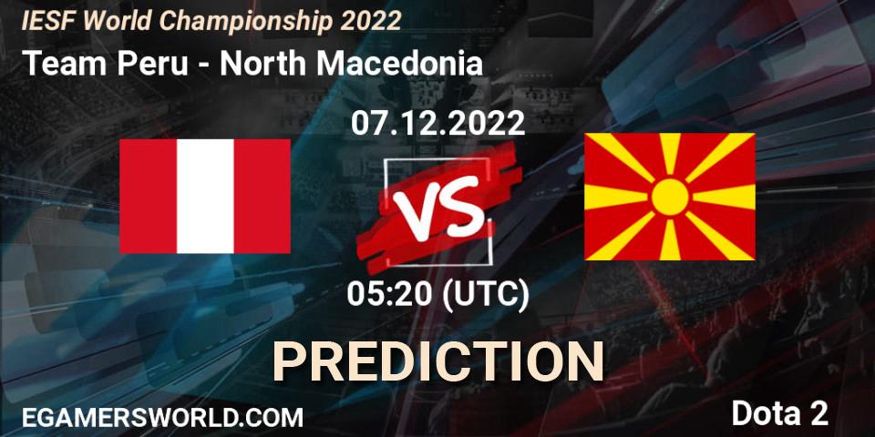 Team Peru vs North Macedonia: Betting TIp, Match Prediction. 07.12.22. Dota 2, IESF World Championship 2022 