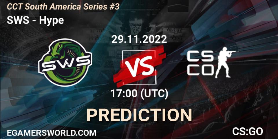 SWS vs Hype: Betting TIp, Match Prediction. 29.11.22. CS2 (CS:GO), CCT South America Series #3
