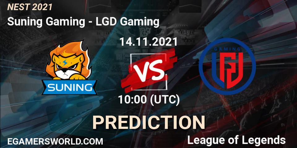 LGD Gaming vs Suning Gaming: Betting TIp, Match Prediction. 14.11.21. LoL, NEST 2021