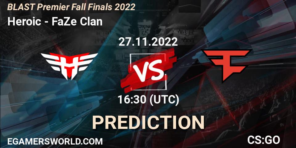 Heroic vs FaZe Clan: Betting TIp, Match Prediction. 27.11.22. CS2 (CS:GO), BLAST Premier Fall Finals 2022