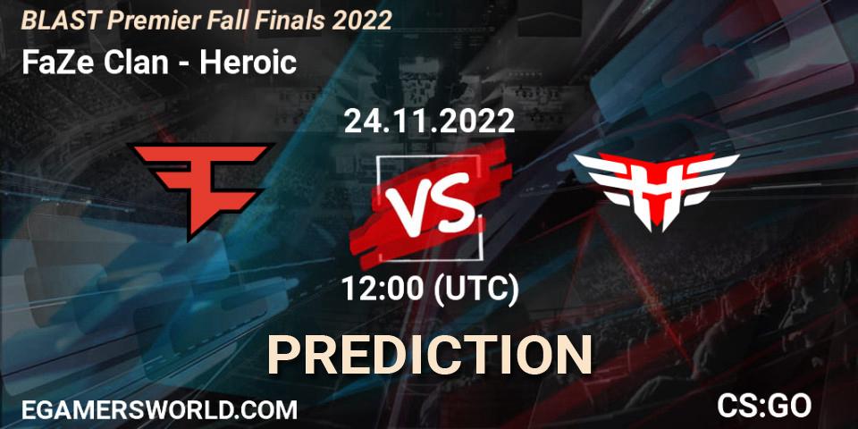 FaZe Clan vs Heroic: Betting TIp, Match Prediction. 24.11.22. CS2 (CS:GO), BLAST Premier Fall Finals 2022