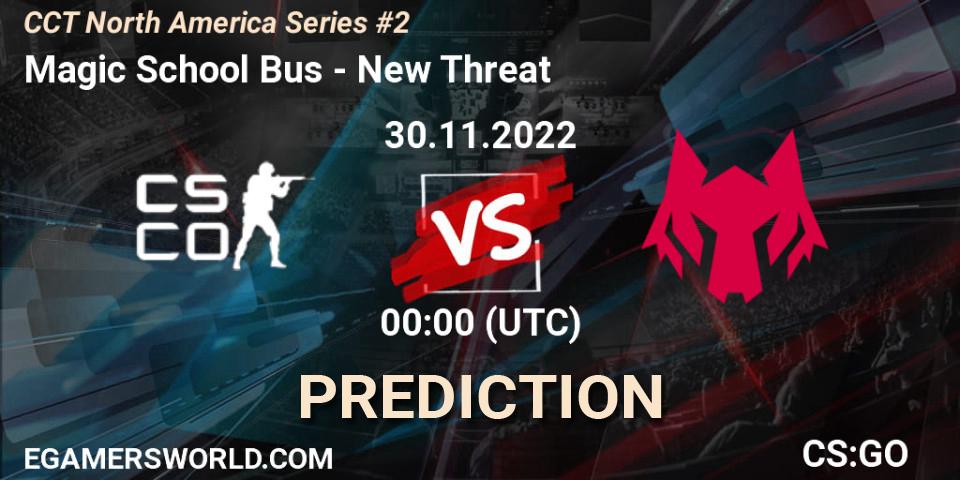 Magic School Bus vs New Threat: Betting TIp, Match Prediction. 30.11.22. CS2 (CS:GO), CCT North America Series #2