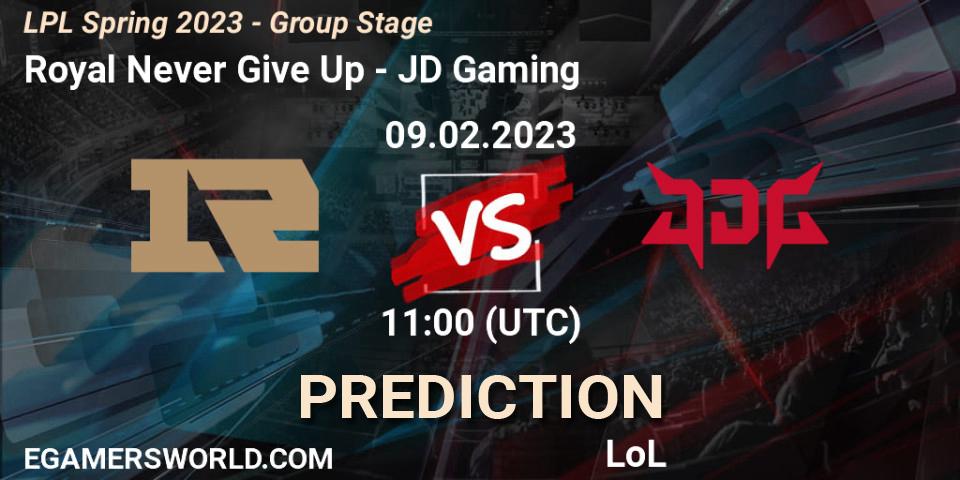 Royal Never Give Up vs JD Gaming: Betting TIp, Match Prediction. 09.02.23. LoL, LPL Spring 2023 - Group Stage