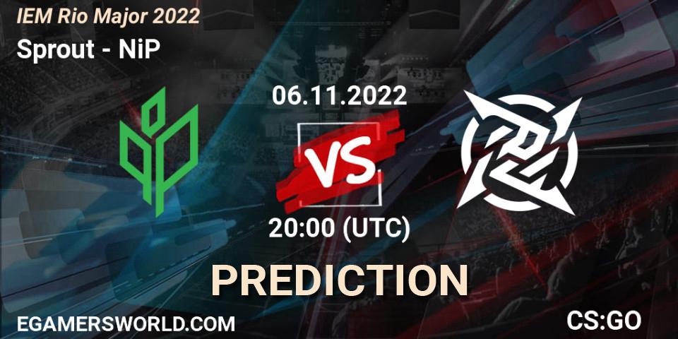 Sprout vs NiP: Betting TIp, Match Prediction. 06.11.22. CS2 (CS:GO), IEM Rio Major 2022