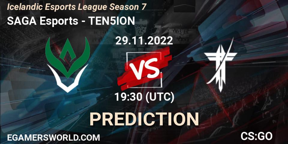 SAGA Esports vs TEN5ION: Betting TIp, Match Prediction. 29.11.22. CS2 (CS:GO), Icelandic Esports League Season 7